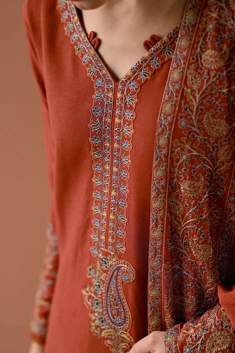 BATIK 3pc Unstitched Fully Embroidered Suit
CODE 7069