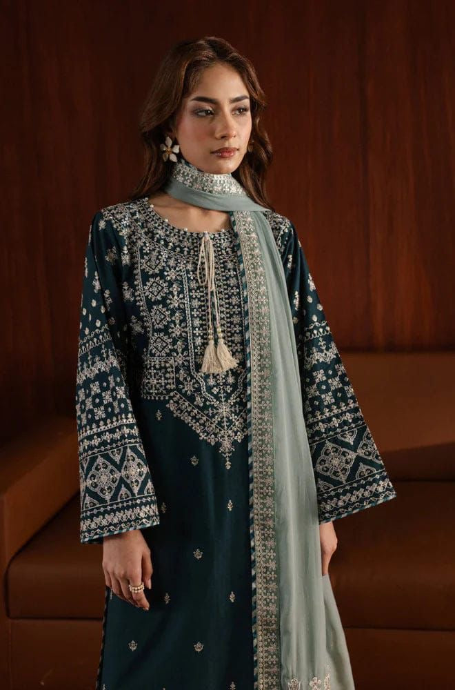 BARQOUE 3PC LAWN UNSTITCHED EMBROIDERED D#1107