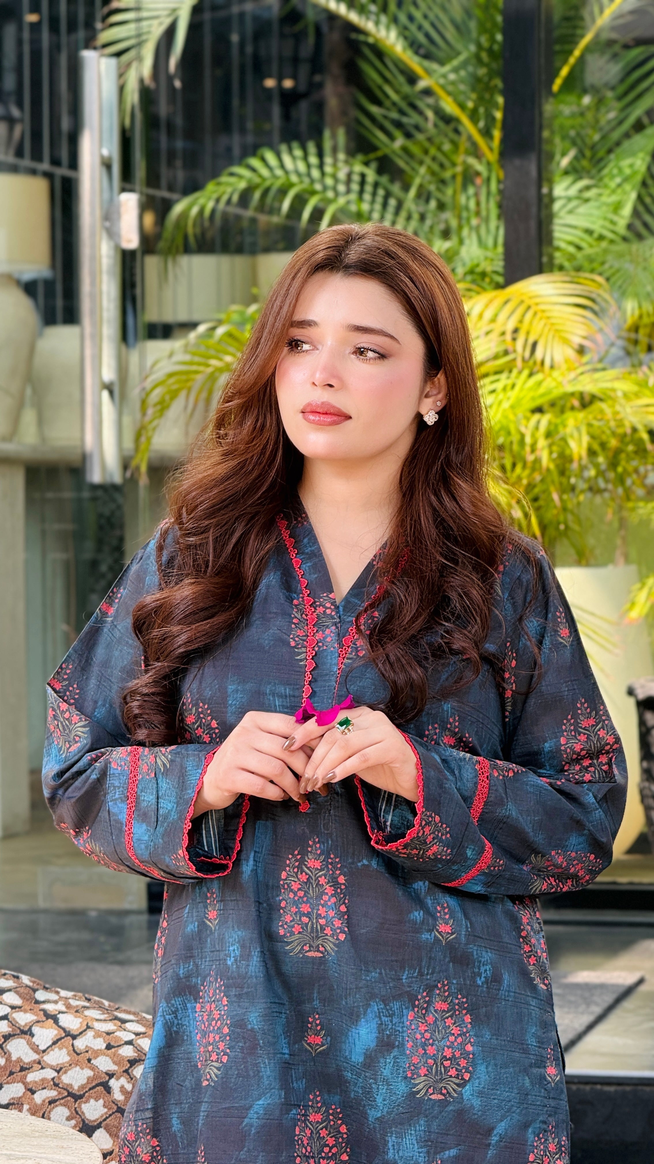 NAXUS 2PC PRINTED UNSTITCHED IN LAWN BANA-DORA