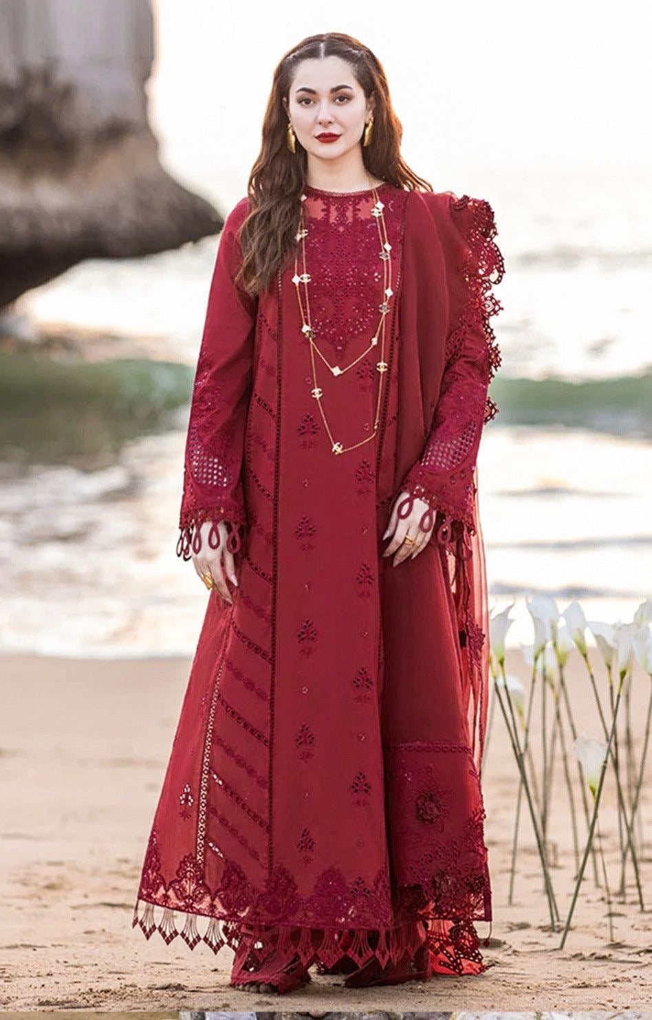 QALAMKAR 3PC CHICKENKARI UNSTITCHED LAWN